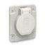 PratiKa socket - grey - 2P + E - 10/16 A - 250 V - French - IP54 - flush - back thumbnail 2