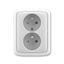 5583A-C02357 H Double socket outlet with earthing pins, shuttered, with turned upper cavity, with surge protection thumbnail 51