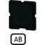 Button plate for push-button, Inscription: AB, 25 x 25 thumbnail 2