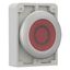 Illuminated pushbutton actuator, RMQ-Titan, Flat, maintained, red, inscribed, Metal bezel thumbnail 8