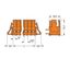 THT female header angled Pin spacing 3.81 mm orange thumbnail 3