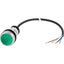 Illuminated pushbutton actuator, Flat, momentary, 1 N/O, Cable (black) with non-terminated end, 4 pole, 1 m, LED green, green, Blank, 24 V AC/DC, Beze thumbnail 3