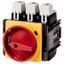 Main switch, P5, 160 A, flush mounting, 3 pole, Emergency switching off function, With red rotary handle and yellow locking ring, Lockable in the 0 (O thumbnail 1