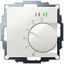 UP room controller, RAL9010 glossy 55x55, 5-30C, AC 230V, triac output, switchable 5 actuators each 3W, change-over input, TA 3.5K, LED displays thumbnail 1