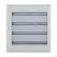 Complete surface-mounted flat distribution board with window, white, 33 SU per row, 4 rows, type C thumbnail 6