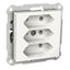 Exxact triple socket-outlet 3xEuro screw white thumbnail 3