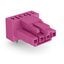 Socket for PCBs angled 4-pole pink thumbnail 1