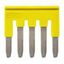 Cross bar for terminal blocks 2.5 mm² screw models, 5 poles, Yellow co thumbnail 3