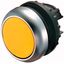 Illuminated pushbutton actuator, RMQ-Titan, Flush, maintained, yellow, Blank, Bezel: titanium thumbnail 1