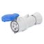 STRAIGHT CONNECTOR HP - IP44/IP54 - 3P+N+E 16A 200-250V 50/60HZ - BLUE - 9H - FAST WIRING thumbnail 2