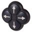 Position pushbutton, RMQ-Titan, Actuators non-flush, momentary, black, 4-fold, opposing pushbuttons not mechanically interlocked, Bezel: black, arrow thumbnail 3