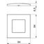 AR45-F1 SWGR Cover frame for single Modul 45 84x84mm thumbnail 2