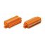 1-conductor female connector push-button Push-in CAGE CLAMP® orange thumbnail 1