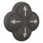 Position pushbutton, RMQ-Titan, Actuators non-flush, momentary, 4-fold, opposing pushbuttons mechanically interlocked, Bezel: black, arrow up thumbnail 10