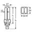 Compact Fluorescent Lamp Osram DULUX® D 26W/830 3000K G24d-3 thumbnail 4