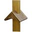 Wooden stake 90x90mm, oak wood, with rain cover, rain cover incl. 45° thumbnail 1