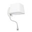 SWEET WHITE WALL LAMP WITH LED READER 1 X E27 60W thumbnail 1
