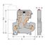 2-conductor fuse terminal block with pivoting fuse holder for miniatur thumbnail 2