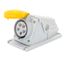 90° ANGLED SURFACE-MOUNTING SOCKET-OUTLET - IP44 - 2P+E 32A 100-130V 50/60HZ - YELLOW - 4H - SCREW WIRING thumbnail 1
