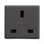 BRITISH STANDARD SOCKET-OUTLET 250V ac - 2P+E 13A - 2 MODULES - SYSTEM BLACK thumbnail 1