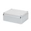 JUNCTION BOX WITH PLAIN SCREWED LID - IP56 - INTERNAL DIMENSIONS 380X300X120 - SMOOTH WALLS - GREY RAL 7035 thumbnail 2