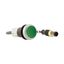 Pushbutton, Flat, momentary, 1 N/O, Cable (black) with M12A plug, 4 pole, 0.2 m, green, Blank, Bezel: titanium thumbnail 17