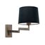 ARTIS ARTICULATED BRONZE WALL LAMP BLACK LAMPSHADE thumbnail 2