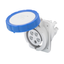 10° ANGLED FLUSH-MOUNTING SOCKET-OUTLET HP - IP66/IP67 - 3P+N+E 32A 200-250V 50/60HZ - BLUE - 9H - FAST WIRING thumbnail 2