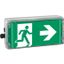 Ex-escape sign luminaires EXIT 2 V-CG-S for zone 2/22, Pictogram: DIN ISO 7010, Arrow: 6 Clock thumbnail 5