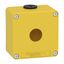 Harmony XAP, XB2 SL, Empty control station, zinc alloy, yellow, M20, 1 cut-out 22mm, 80 x 80 x 51,5, UL cULus thumbnail 1