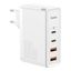 Wall Quick Charger GaN2 Pro 100W 2xUSB + 2xUSB-C QC4+ PD3.0 with USB-C Cable, White thumbnail 1