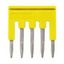 Short bar for terminal blocks 1 mm² push-in plus, 5 poles, yellow colo thumbnail 3