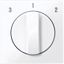 Central plate for fan rotary switch, active white, glossy, System M thumbnail 4