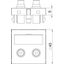 MTG-2R F SWGR1 Multimedia support audio cinch 2x coupling, socket-socket 45x45mm thumbnail 2