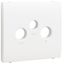 COVER PLATE FOR R-TV-SAT SOCKETS WHITE thumbnail 2