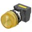 M22N Indicator, Plastic projected, Yellow, Yellow, 220/230/240 V AC, p thumbnail 2