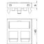 DTG-2F SWGR1 Data technology support f. 2 connection modules type F 45x45mm thumbnail 2