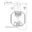 Concealed thermostat as room controller, RAL9010 glossy 55x55, AC 230V, 10 A relay output 1 NO contact, white backlighting thumbnail 3