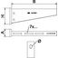 AW 55 21 A4 Wall and support bracket with welded head plate B210mm thumbnail 2