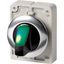 Illuminated selector switch actuator, RMQ-Titan, With thumb-grip, momentary, 3 positions, green, Metal bezel thumbnail 3