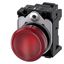 Indicator lights, 22 mm, round, metal, shiny, red, lens, smooth, with holder, LED module  3SU1153-6AA20-3AA0-Z Y11 thumbnail 1