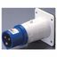 STRAIGHT FLUSH MOUNTING INLET - IP44 - 2P+E 16A 200-250V 50/60HZ - BLUE - 6H - SCREW WIRING thumbnail 2