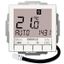 Concealed clock thermostat for controlling electrical temperature control systems, RAL9010 glossy 55x55, AC 230V, 1 NO contact 16 A, white backlighting thumbnail 1