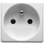 FRENCH STANDARD SOCKET-OUTLET 250V ac - 2P+E 16A - 2 MODULES - SYSTEM WHITE thumbnail 1