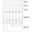 Surface-mount metering distribution board, W=800mm, H=1260, 3 meter mo thumbnail 4