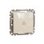 Sedna Design & Elements, 1-way Push-Button 10A Bell Symbol, professional, beige thumbnail 4