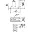 TPSAG 145 FS TP wall and support bracket for mesh cable tray B145mm thumbnail 2