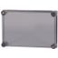 Cap, transparent smoky gray, lockable, HxWxD=250x375x25mm thumbnail 1