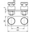 Connection plate for HVI conductor head piece with 2 KS connectors StS thumbnail 2