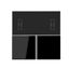 Push button KNX Cover kit, complete, black thumbnail 2